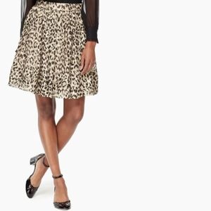 NWOT KATE SPADE Leopard Clipped Dot Skirt, Size 14